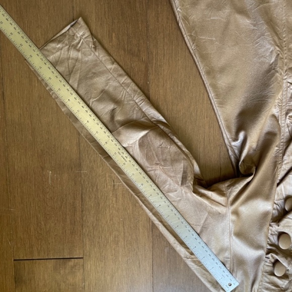 Fit and flare jacket mid length Tan Faux Leather - Picture 6 of 14
